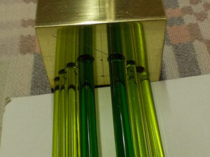 positioning the glass rods