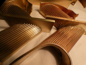 close up of the corners before being cleaned and polished